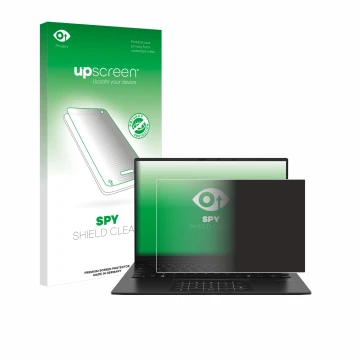 Parte frontale di una confezione del prodotto con il logo del marchio upscreen. Accanto è raffigurato il dispositivo ASUS ZenB