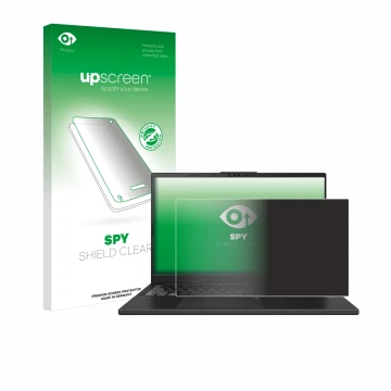 Parte frontale di una confezione del prodotto con il logo del marchio upscreen. Accanto è raffigurato il dispositivo ASUS Vivo