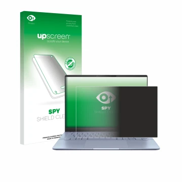 Parte frontale di una confezione del prodotto con il logo del marchio upscreen. Accanto è raffigurato il dispositivo ASUS Vivo