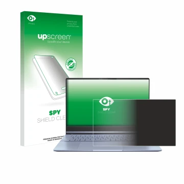 Parte frontale di una confezione del prodotto con il logo del marchio upscreen. Accanto è raffigurato il dispositivo ASUS Vivo