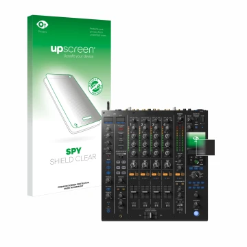 Parte frontale di una confezione del prodotto con il logo del marchio upscreen. Accanto è raffigurato il dispositivo Pioneer D