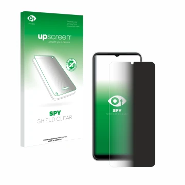 Parte frontale di una confezione del prodotto con il logo del marchio upscreen. Accanto è raffigurato il dispositivo Telekom T