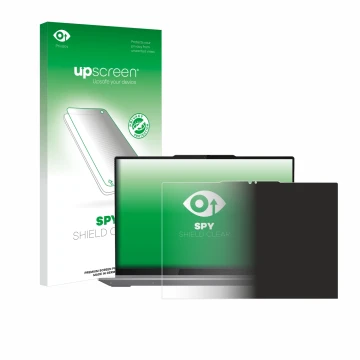 Parte frontale di una confezione del prodotto con il logo del marchio upscreen. Accanto è raffigurato il dispositivo Lenovo Th