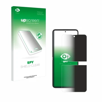 Parte frontale di una confezione del prodotto con il logo del marchio upscreen. Accanto è raffigurato il dispositivo Blackview