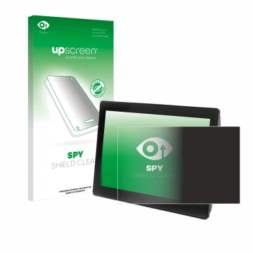 Parte frontale di una confezione del prodotto con il logo del marchio upscreen. Accanto è raffigurato il dispositivo John Deer