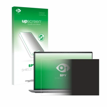Parte frontale di una confezione del prodotto con il logo del marchio upscreen. Accanto è raffigurato il dispositivo Dell Prec