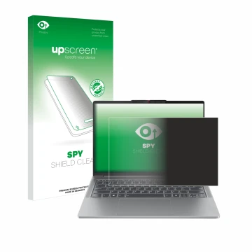 Parte frontale di una confezione del prodotto con il logo del marchio upscreen. Accanto è raffigurato il dispositivo Lenovo Id