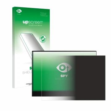 Parte frontale di una confezione del prodotto con il logo del marchio upscreen. Accanto è raffigurato il dispositivo Lenovo Th