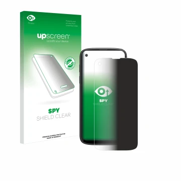 Parte frontale di una confezione del prodotto con il logo del marchio upscreen. Accanto è raffigurato il dispositivo Unihertz 