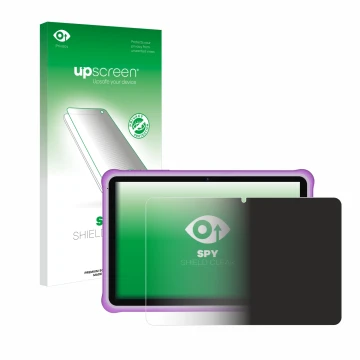 Parte frontale di una confezione del prodotto con il logo del marchio upscreen. Accanto è raffigurato il dispositivo Pixpeak M