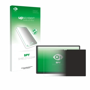 Parte frontale di una confezione del prodotto con il logo del marchio upscreen. Accanto è raffigurato il dispositivo Mediacom 