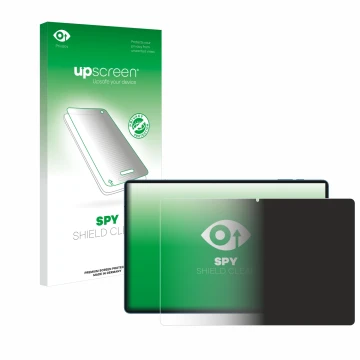 Parte frontale di una confezione del prodotto con il logo del marchio upscreen. Accanto è raffigurato il dispositivo Teclast T