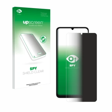 Parte frontale di una confezione del prodotto con il logo del marchio upscreen. Accanto è raffigurato il dispositivo Ulefone N