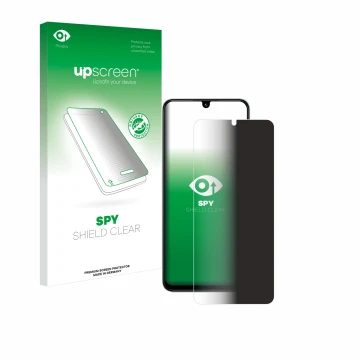 Parte frontale di una confezione del prodotto con il logo del marchio upscreen. Accanto è raffigurato il dispositivo Xiaomi Po