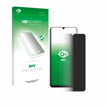 Parte frontale di una confezione del prodotto con il logo del marchio upscreen. Accanto è raffigurato il dispositivo realme No