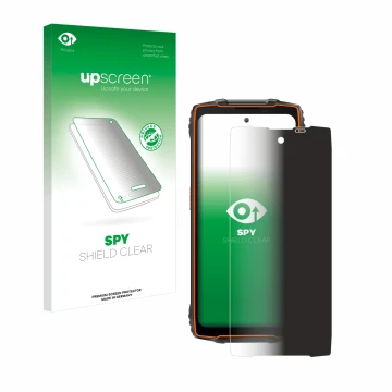 Parte frontale di una confezione del prodotto con il logo del marchio upscreen. Accanto è raffigurato il dispositivo Blackview