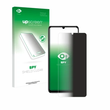Parte frontale di una confezione del prodotto con il logo del marchio upscreen. Accanto è raffigurato il dispositivo ZTE Blade