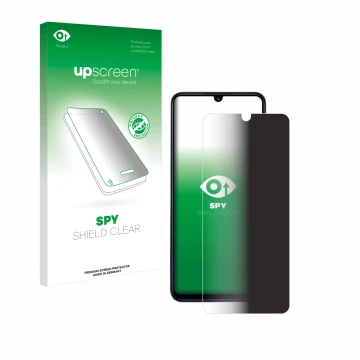 Parte frontale di una confezione del prodotto con il logo del marchio upscreen. Accanto è raffigurato il dispositivo Xiaomi Re