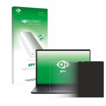 Parte frontale di una confezione del prodotto con il logo del marchio upscreen. Accanto è raffigurato il dispositivo Dell Pro 