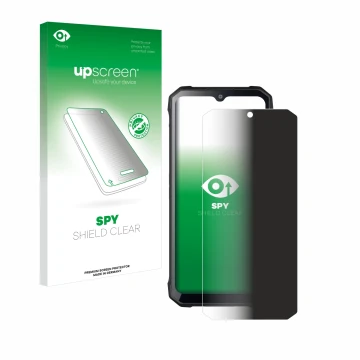 Parte frontale di una confezione del prodotto con il logo del marchio upscreen. Accanto è raffigurato il dispositivo Hotwav T7