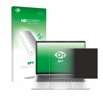 Parte frontale di una confezione del prodotto con il logo del marchio upscreen. Accanto è raffigurato il dispositivo HP EliteB