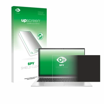 Parte frontale di una confezione del prodotto con il logo del marchio upscreen. Accanto è raffigurato il dispositivo HP EliteB