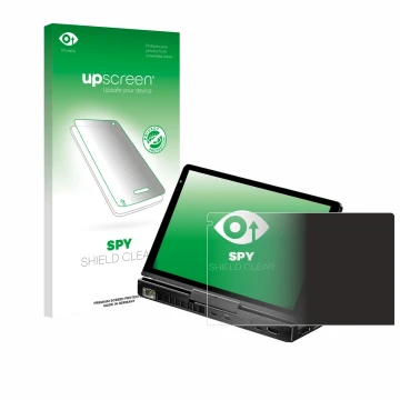 Parte frontale di una confezione del prodotto con il logo del marchio upscreen. Accanto è raffigurato il dispositivo GPD Pocke