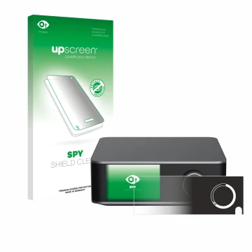 Parte frontale di una confezione del prodotto con il logo del marchio upscreen. Accanto è raffigurato il dispositivo WiiM Ultr