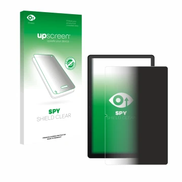 Parte frontale di una confezione del prodotto con il logo del marchio upscreen. Accanto è raffigurato il dispositivo Whitedeer
