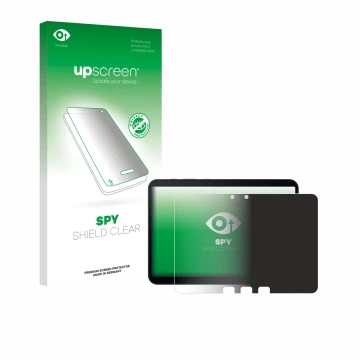 Parte frontale di una confezione del prodotto con il logo del marchio upscreen. Accanto è raffigurato il dispositivo Samsung G