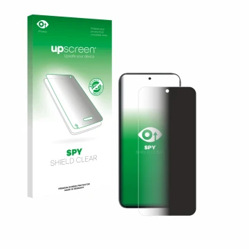 Parte frontale di una confezione del prodotto con il logo del marchio upscreen. Accanto è raffigurato il dispositivo Infinix G