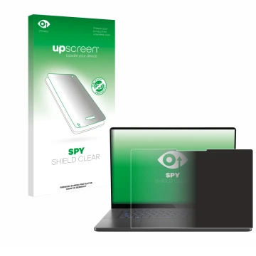 Parte frontale di una confezione del prodotto con il logo del marchio upscreen. Accanto è raffigurato il dispositivo ASUS ROG 