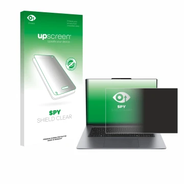 Parte frontale di una confezione del prodotto con il logo del marchio upscreen. Accanto è raffigurato il dispositivo Lenovo Th