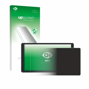 Parte frontale di una confezione del prodotto con il logo del marchio upscreen. Accanto è raffigurato il dispositivo Feelworld