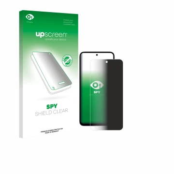 Parte frontale di una confezione del prodotto con il logo del marchio upscreen. Accanto è raffigurato il dispositivo Xiaomi Re