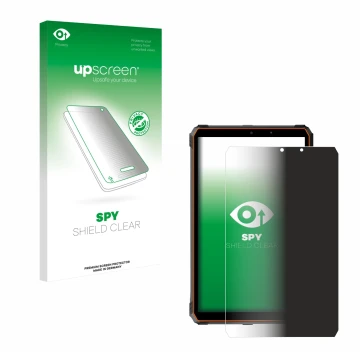 Parte frontale di una confezione del prodotto con il logo del marchio upscreen. Accanto è raffigurato il dispositivo Blackview