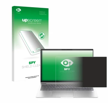 Parte frontale di una confezione del prodotto con il logo del marchio upscreen. Accanto è raffigurato il dispositivo HP EliteB