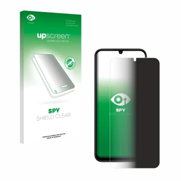 Parte frontale di una confezione del prodotto con il logo del marchio upscreen. Accanto è raffigurato il dispositivo Xiaomi Re