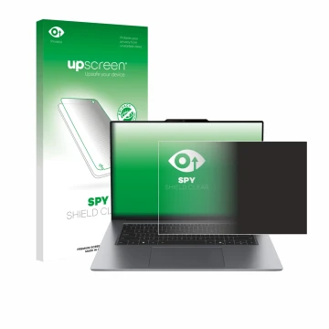 Parte frontale di una confezione del prodotto con il logo del marchio upscreen. Accanto è raffigurato il dispositivo Lenovo Th