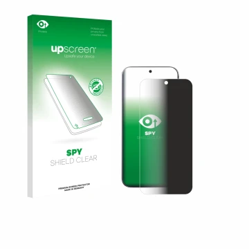 Parte frontale di una confezione del prodotto con il logo del marchio upscreen. Accanto è raffigurato il dispositivo Xiaomi 17