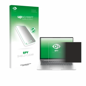 Parte frontale di una confezione del prodotto con il logo del marchio upscreen. Accanto è raffigurato il dispositivo HP EliteB