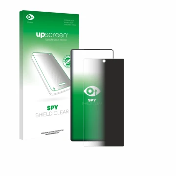 Parte frontale di una confezione del prodotto con il logo del marchio upscreen. Accanto è raffigurato il dispositivo ZTE Nubia