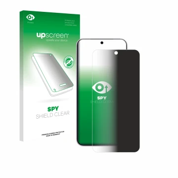 Parte frontale di una confezione del prodotto con il logo del marchio upscreen. Accanto è raffigurato il dispositivo Vivo X300