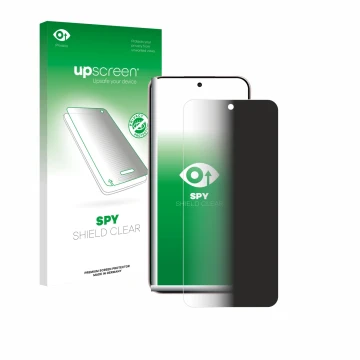 Parte frontale di una confezione del prodotto con il logo del marchio upscreen. Accanto è raffigurato il dispositivo Oppo Reno