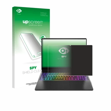 Parte frontale di una confezione del prodotto con il logo del marchio upscreen. Accanto è raffigurato il dispositivo HP Omen M