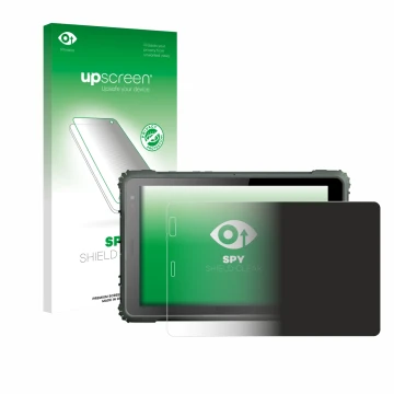 Parte frontale di una confezione del prodotto con il logo del marchio upscreen. Accanto è raffigurato il dispositivo Geshem MT