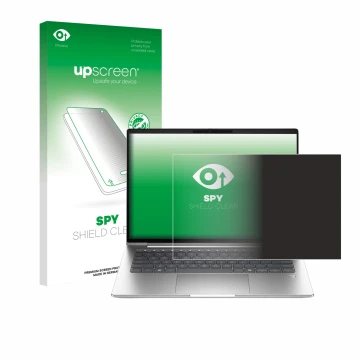 Parte frontale di una confezione del prodotto con il logo del marchio upscreen. Accanto è raffigurato il dispositivo HP ProBoo