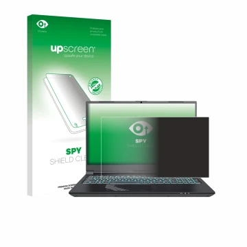Parte frontale di una confezione del prodotto con il logo del marchio upscreen. Accanto è raffigurato il dispositivo Gigabyte 