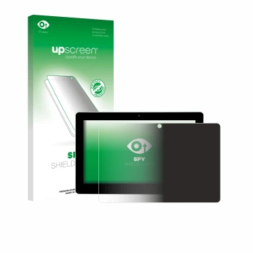 Parte frontale di una confezione del prodotto con il logo del marchio upscreen. Accanto è raffigurato il dispositivo Victron E