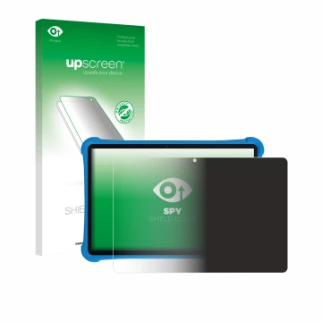 Parte frontale di una confezione del prodotto con il logo del marchio upscreen. Accanto è raffigurato il dispositivo Alldocube